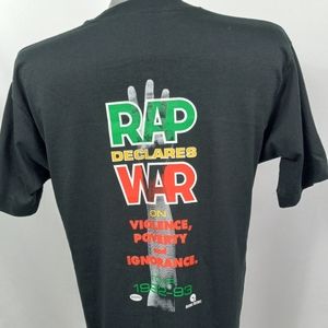 Vintage Rap Declares WAR 90s Tour Crewneck Tupac Ice T De La Soul Beastie BLM